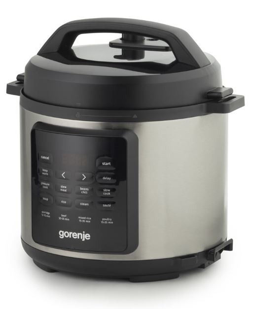 Multifunkčný hrniec Gorenje GMC6SBK strieborný multifunkčný hrniec Gorenje GMC6SBK natočený z boku