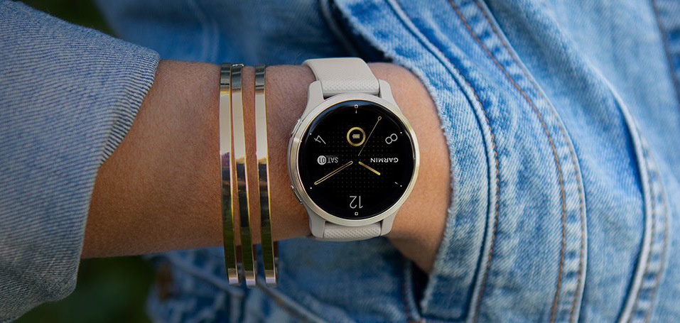Inteligentné hodinky Garmin Venu 2S - Rose Gold/White Silicone Band Inteligentné hodinky Garmin Venu 2S - Rose Gold/White Silicone Band