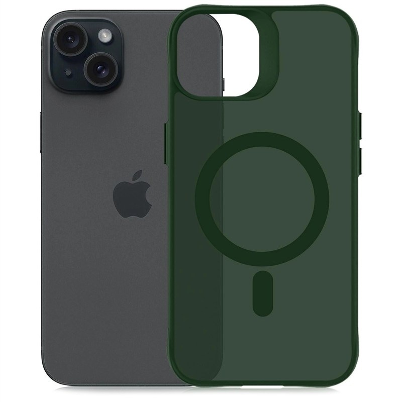 Kryt na mobil 3mk HARDY Hazy MagCase na Apple iPhone 15 - zelená