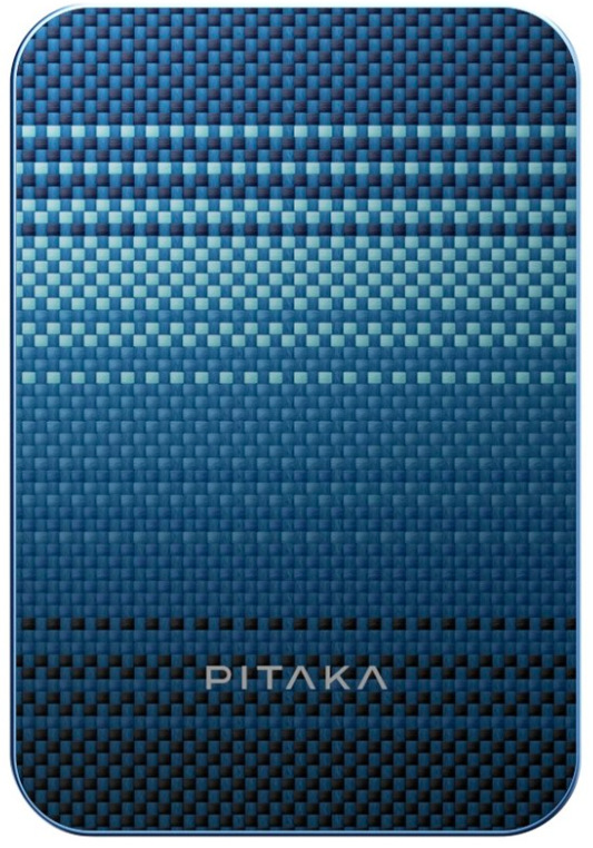 Powerbank Pitaka Moonrise Qi2 5000 mAh modrý Powerbanka Pitaka Moonrise Qi2 5 000 mAh v modrej farbe a aramidovým povrchom