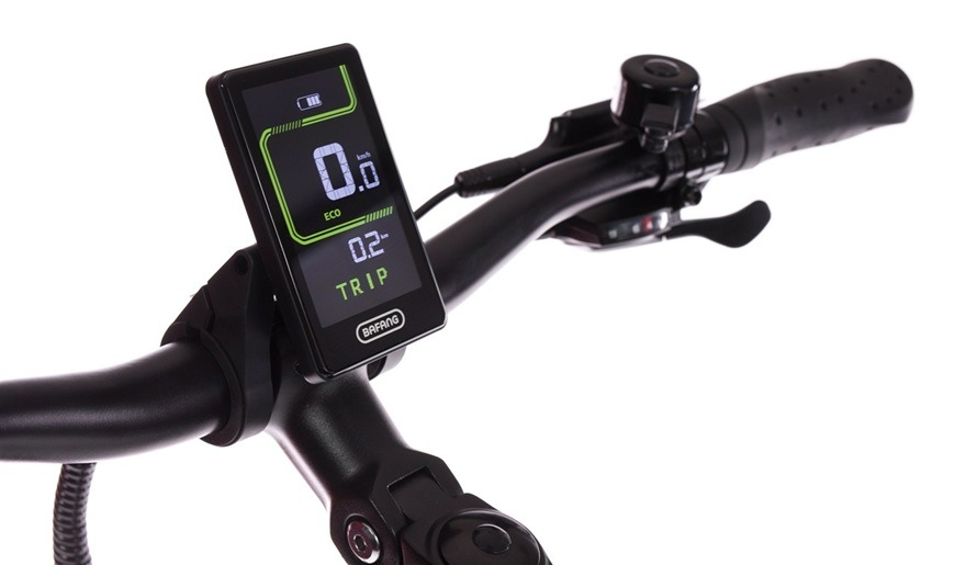 Elektrobicykel GoGEN Aspen MX 720 27,5" 18" 2026 čierne/biele Detail obrázka elektrického bicykla – riadidlá