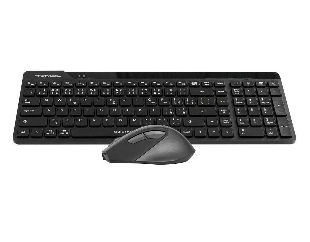 Klávesnica s myšou A4Tech FG2400 Air2, CZ - čierna