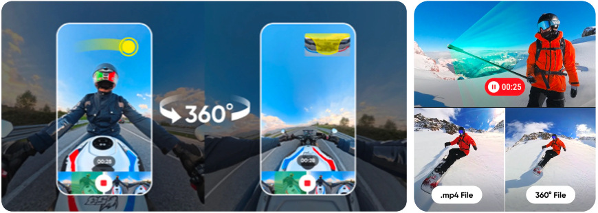 Ukážka záberov urobených akčnou kamerou Insta360 X5