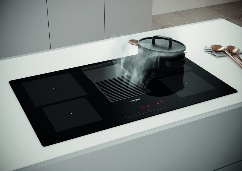 Indukčné varné dosky s odsávaním Whirlpool WVH 1065B F KIT čierna Automatický odsávací výkon