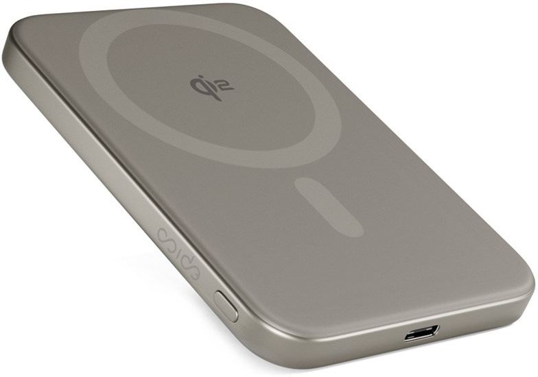 Powerbank Epico UltraPack Qi2 Slim Alu Mag+ 5000mAh strieborný Powerbank Epico UltraPack Qi2 Slim Alu Mag+ 5000mAh strieborný