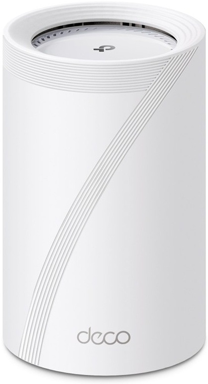 TP-Link Deco BE68 mesh Wi-Fi 7 router, biela valcová skriňa.