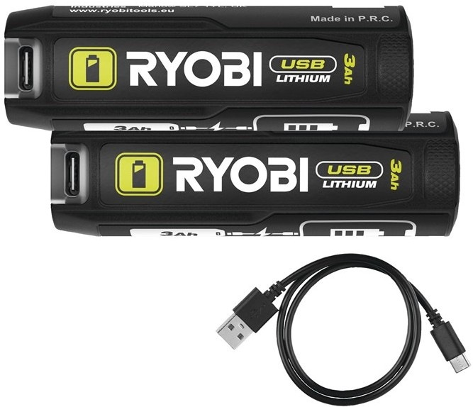 Akumulátor Ryobi 4V USB Lithium RB4L30X2 v počte 2 ks je kompatibilný s výrobkami USB Lithium