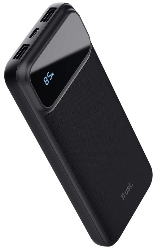 Powerbanka Trust s kapacitou 10 000 mAh, čierna farba