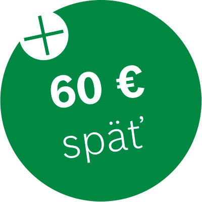 Okrúhle zelené logo s nápisom až 60 EUR späť odkazujúce na cashback chladničky Bosch
