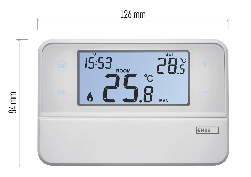 Termostat EMOS izbový, programovateľný, drôtový, OpenTherm, P5606OT Termostat EMOS izbový, programovateľný, drôtový, OpenTherm, P5606OT