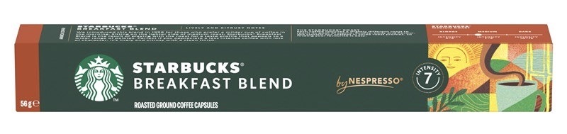 Kapsuly pre espressá Starbucks Breakfast Blend by NESPRESSO® Medium Roast (10 ks)