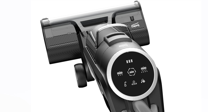 Viacúčelový vysávač Beko Wet&Dry VRW80318VB čierny/biely Detail obrázku displeja vysávača.