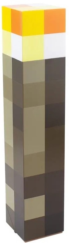Stolová lampička Epee Minecraft pochodeň - hnedá/oranžová