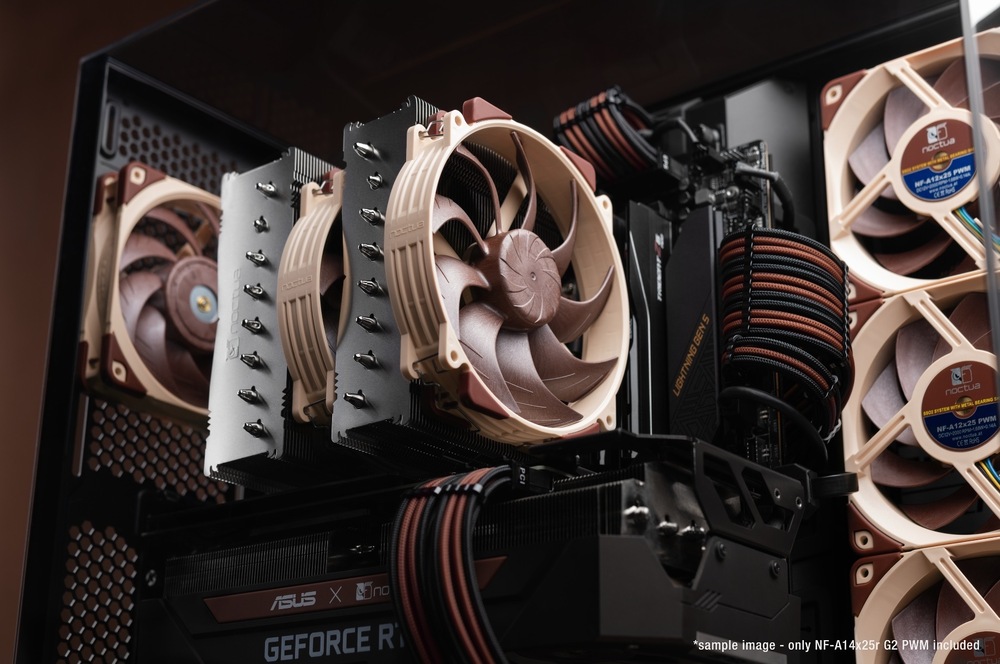 Ventilátor Noctua NF-A14x25r G2 PWM Sx2-PP hnedý NOCNF14X25RG2PSX2P