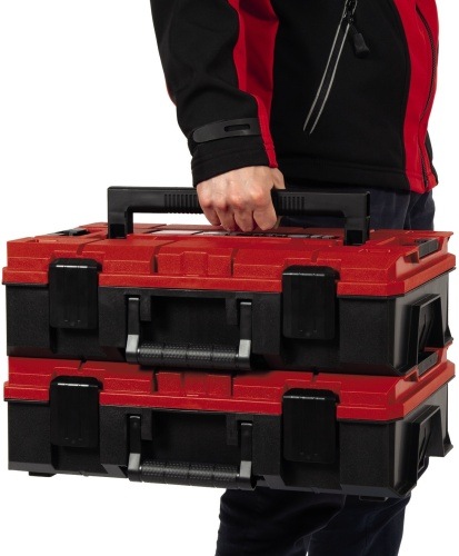Kufor na náradie Einhell Expert E-Case S-F 4540020 Viac kufrov Einhell E-Case naukladaných a prepojených do systémovej zostavy.