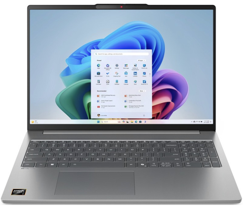 Sivý notebook Lenovo IdeaPad Slim 5 16AKP10 s 16″ displejom a numerickou klávesnicou