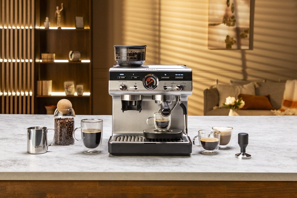 Pákový kávovar Krups XP801T10 Precision nerez Pákový kávovar Krups XP801T10 Precision nerez