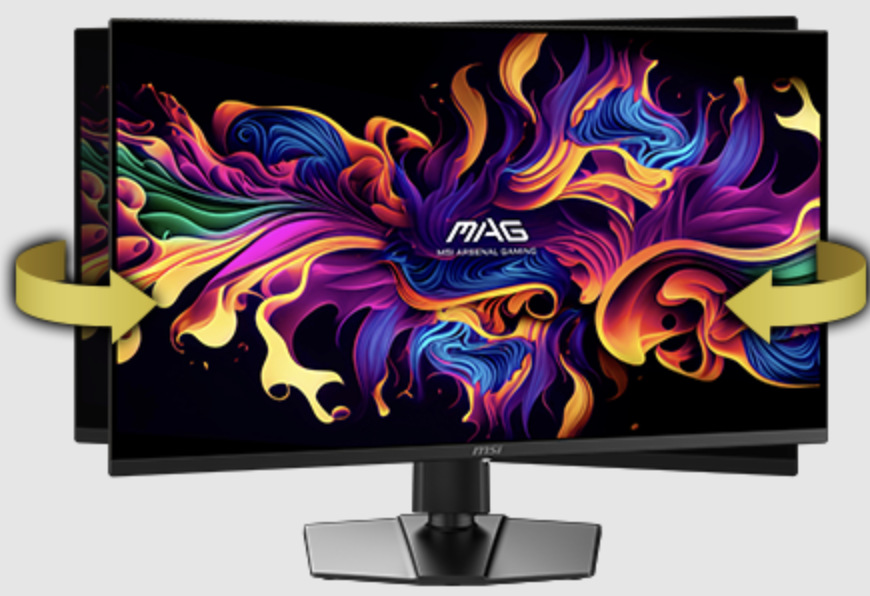 Herný monitor MSI MAG 321UP QD-OLED X24 čierny Herný monitor MSI MAG 321UP QD-OLED X24 s možnosťou natočenia obrazovky do strán