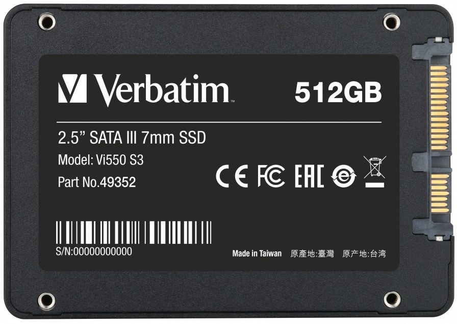 SSD Verbatim Vi550 S3 512GB SATA SSD Verbatim Vi550 S3 512GB SATA