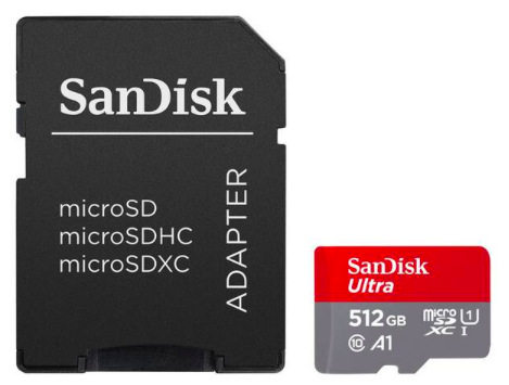 Pamäťová karta SANDISK Micro SDXC Ultra 512GB (140R) A1 Class 10 UHS-I + SD adaptér Pamäťová karta SANDISK Micro SDXC Ultra 512GB (140R) A1 Class 10 UHS-I + SD adaptér
