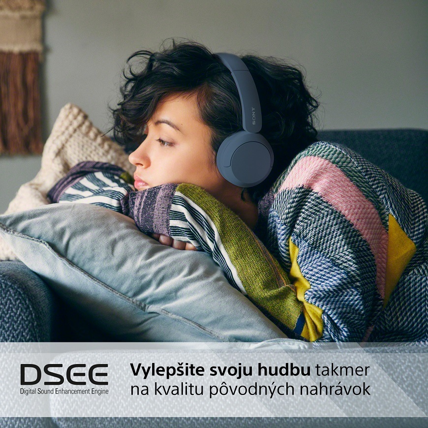 Slúchadlá Sony WH-CH520 modrá Slúchadlá Sony WH-CH520, modrá, technológia DSEE