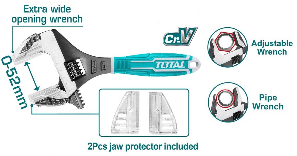 Kľúč nastaviteľný Total tools THT10210G 2v1 Kľúč nastaviteľný Total tools THT10210G 2v1