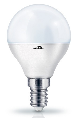 LED žiarovka ETA EKO LEDka mini globe 6W, E14, teplá biela Žiarovka ETAP45W6WW01, teplá biela