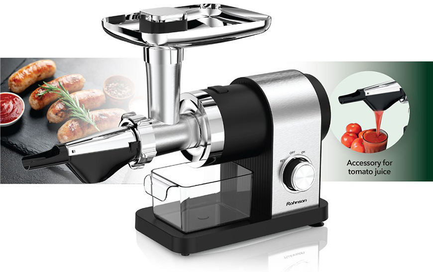 Mlynček na mäso Rohnson R-5425 2v1 čierny/strieborný Mlynček na mäso Rohnson R-5425 2v1
