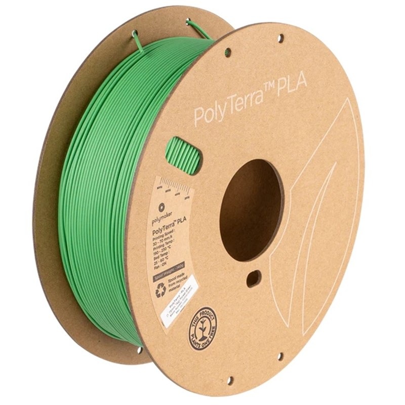 Tlačová struna (filament) Polymaker PolyTerra PLA, 1,75 mm, 1 kg - Forrest Green