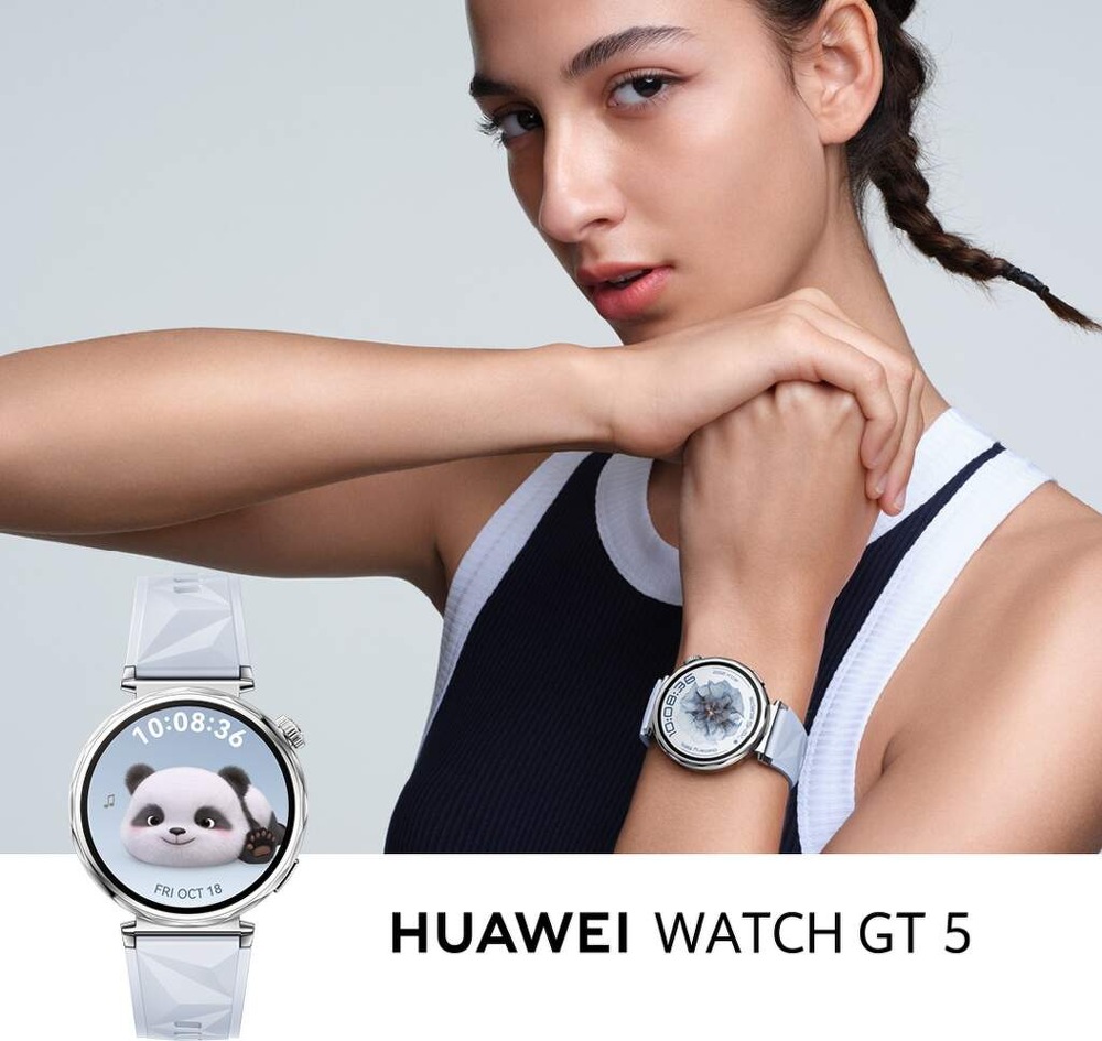Inteligentné hodinky Huawei Watch GT 5 41 mm - Silver + Blue Fluoroelastomer Strap