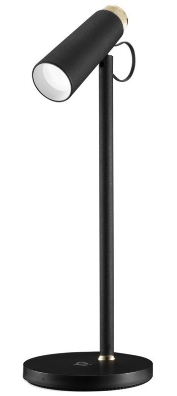 Stolná lampa IMMAX TIT, Qi nabíjanie čierna