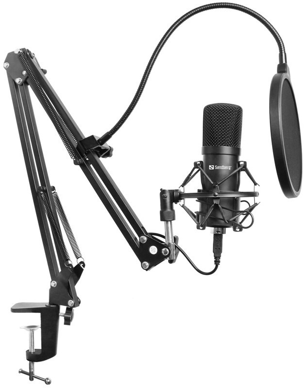 Mikrofón Sandberg Streamer Kit USB - čierny