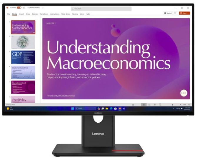 Monitor Lenovo ThinkVision T24d-40 23.8", WLED podsvietenie, IPS panel, 4ms, 1500: 1, 250cd/m2, 1920 × 1080 Full HD, - čierny
