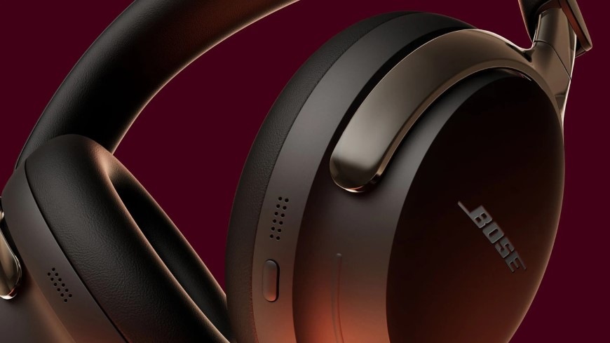 Slúchadlá Bose QuietComfort Ultra Headphones 2nd Gen čierna/zlatá Detail mäkkých náušníkov slúchadiel QuietComfort Ultra Headphones 2nd Gen