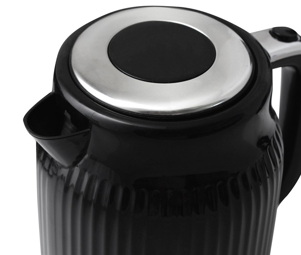 Rýchlovarná kanvica Rohnson R-7711, 1,7 l čierna Rýchlovarná kanvica Rohnson R-7711 má otočnú základňu so stredovým 360 ° konektorom