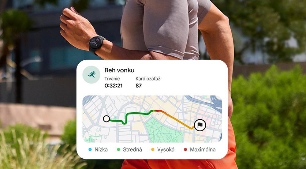 Inteligentné hodinky Google Pixel Watch 5 - 45 mm sivé/zelené Google Watch 5 – 45 mm, čierna