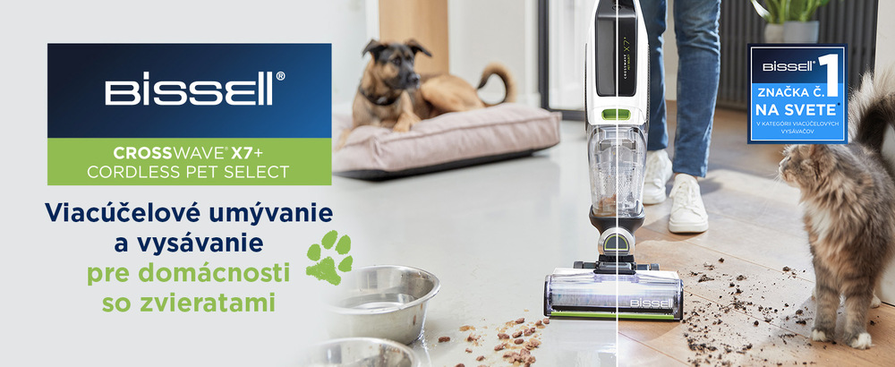 Čistič tvrdých podláh Bissell 3401N CrossWave X7 Pet Select (s batériou)