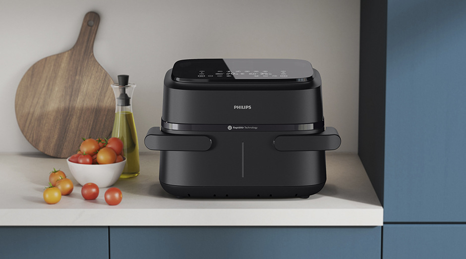 Fritéza teplovzdušná Philips Airfryer 1000 Series Dual basket 7,1 l, NA150/00 čierna Philips NA150/00 Series 1000″ width=