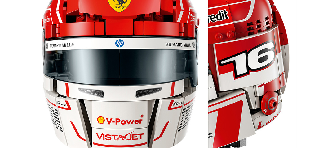 Stavebnica LEGO® Editions 43014 Prilba Charles Leclerc zo Scuderia Ferrari HP Helma inšpirovaná Charlesom Leclercom kombinuje závodný vzhľad Ferrari s osobnými detailmi a charakteristickými prvkami jazdca.