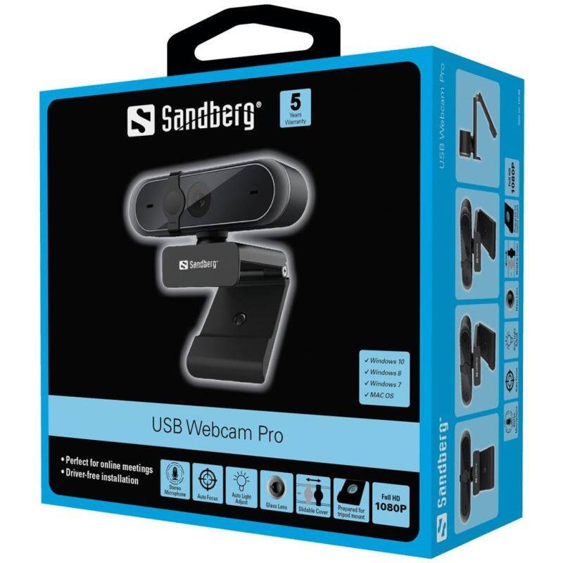 Webkamera Sandberg Webcam Pro čierna Webkamera Sandberg Webcam Pro čierna