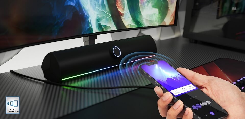 Soundbar Genesis HELIUM 312BT RGB 2.0 čierne