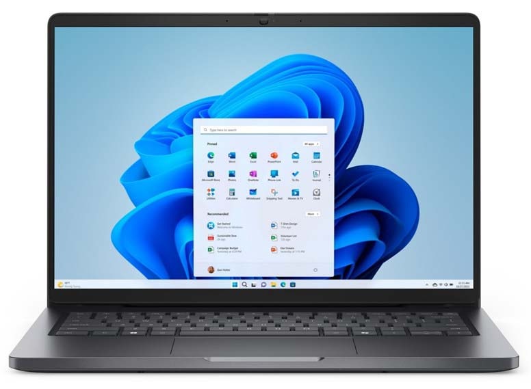 Notebook Dell Pro 14 v šedej farbe.