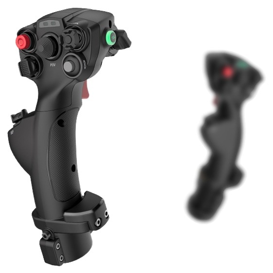 Moza Racing MHG Flightstick má tiež Z-os so snímaním pomocou Hallovho senzora
