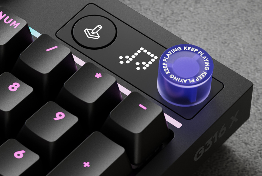 Klávesnica Logitech G316 X 98, US INT'L layout čierna Ovládacie koliesko a multimediálne prvky klávesnice Logitech G316 X 98″ width=