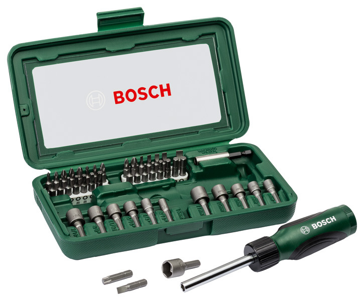 Sada náradia Bosch (46 ks) Kov/Plast Bosch sada nářadí se šroubovákem, 46 ks