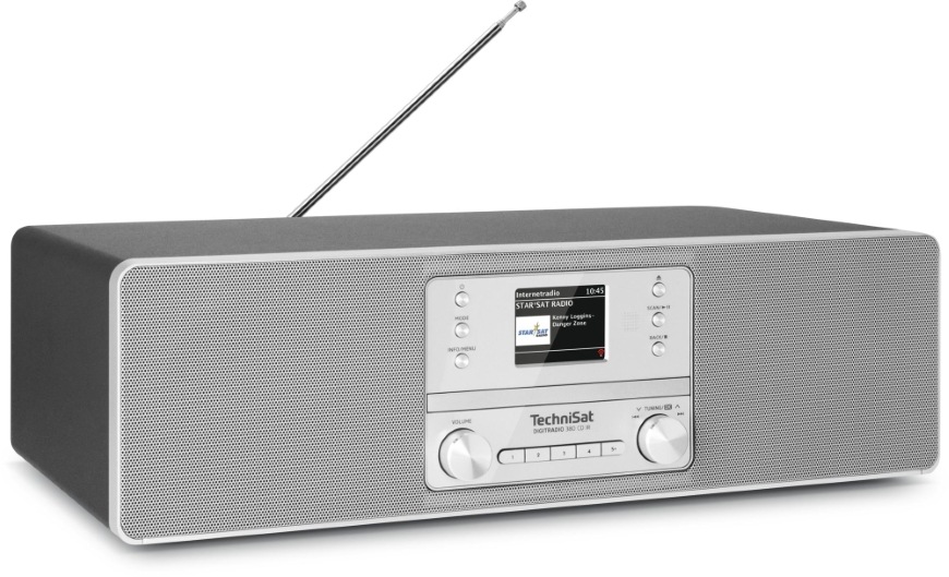 TechniSat DIGITRADIO 380 CD IR, strieborná