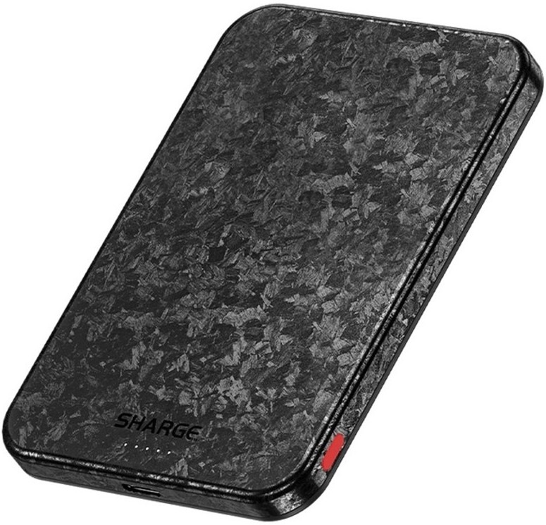 Powerbanka Sharge CarbonMag 5000 mAh - čierna / sivá