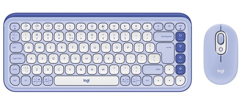 Klávesnica s myšou Logitech POP ICON, US layout fialová