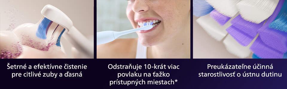 Náhradné hlavice Philips Sonicare Sensitive HX6056/87 (6 ks) biela