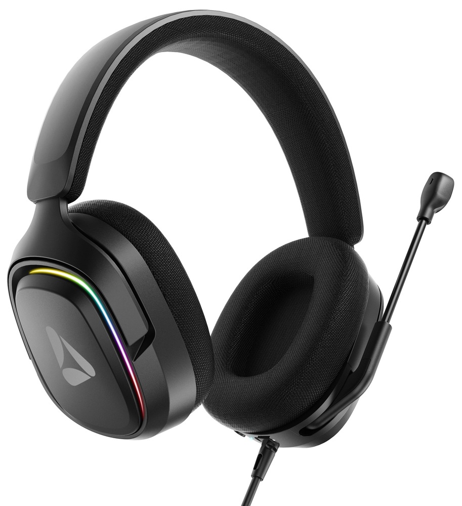 Headset DISPEL GH520B čierny Čierne herné slúchadlá Dispel s polohovateľným mikrofónom a RGB podsvietením